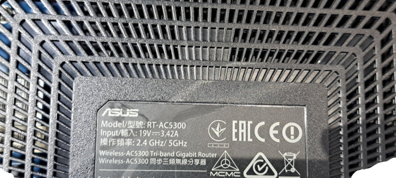Asus RT-AC5300 Wireless Tri-Band Gigabit Router W/Genuine Adapter