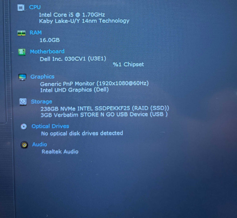 Dell Latitude 5410 TOUCH i5-10310U@1.7GHz 16GB RAM 256GB SSD READ Q Lap200
