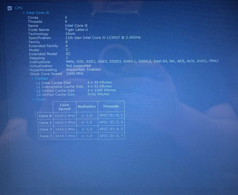 HP Laptop 15 Intel Core i5-1135G7@2.4GHz 16GB RAM 256GB SSD READ!  Lap200