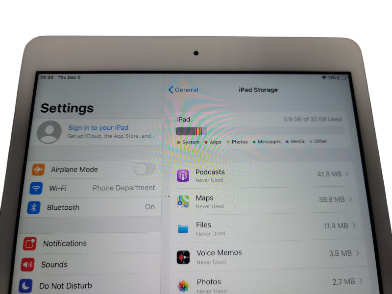 Apple iPad 7th Gen - 32GB - Silver [A2197 | Wifi Only | Read] (