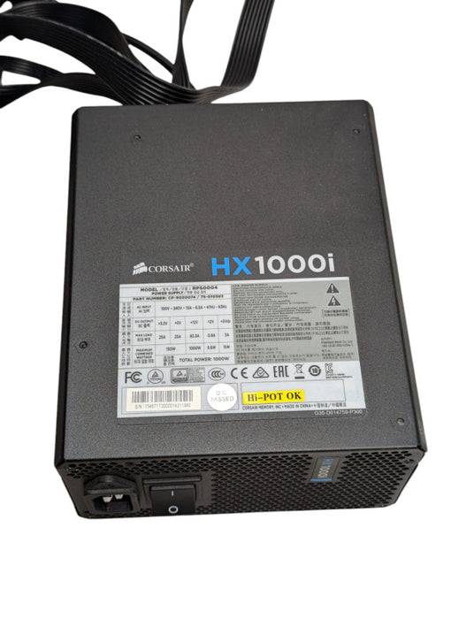 Corsair HX1000i Model RPS0004 1000W Fully Modular Computer Power Supply  -
