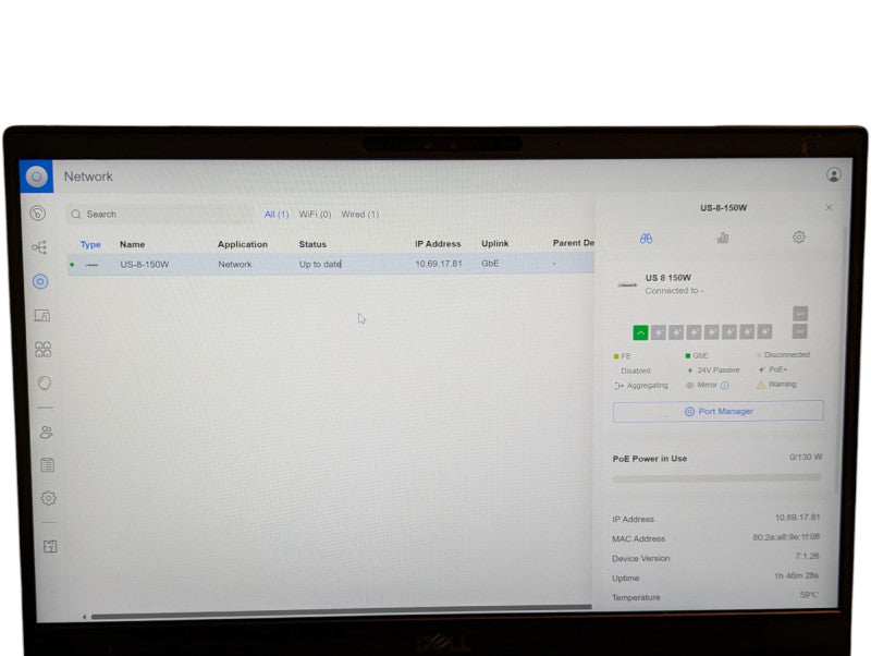Ubiquiti UniFi Switch 8 150W US-8-150W  -