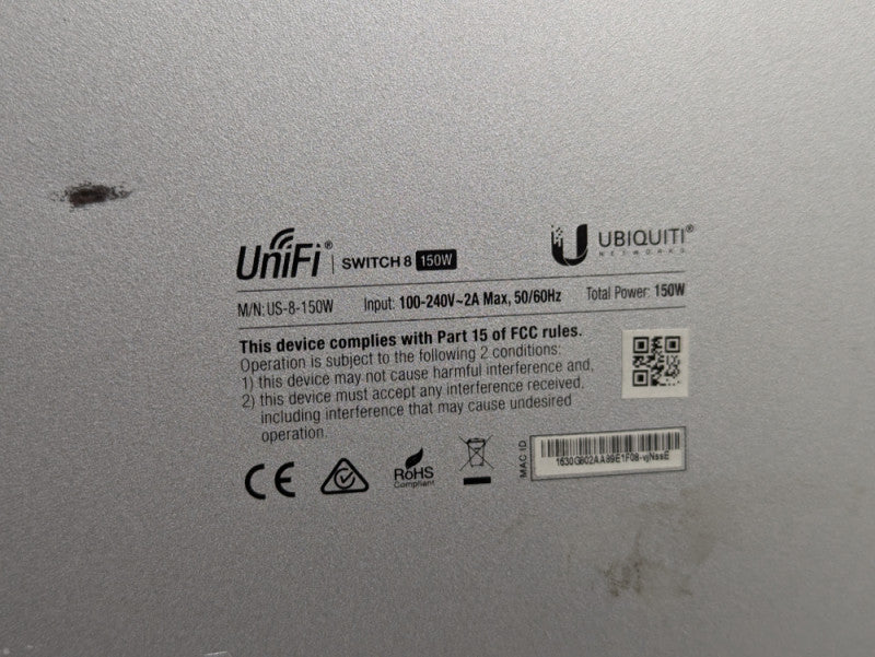 Ubiquiti UniFi Switch 8 150W US-8-150W  -