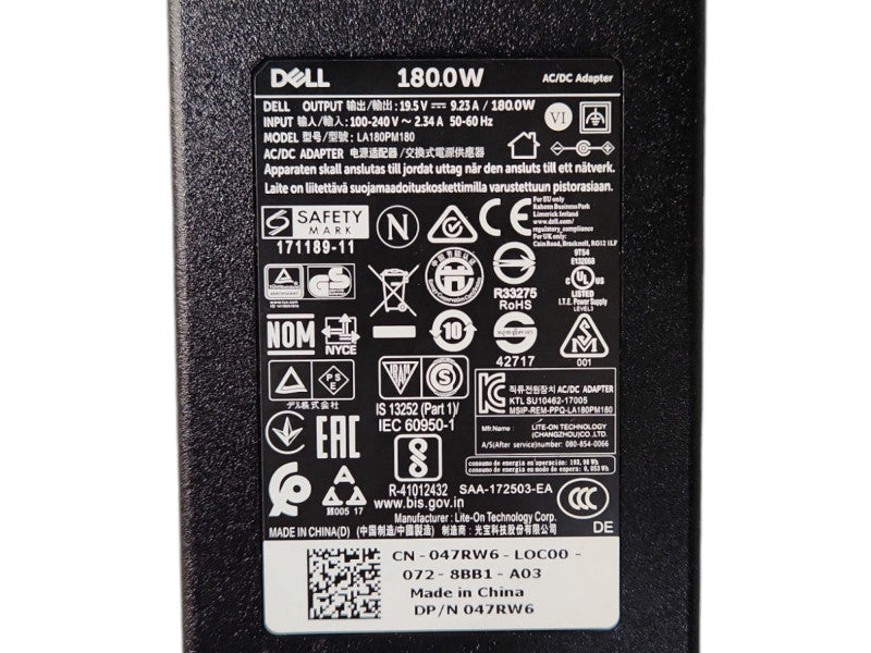 Dell WD19 K20A USB Type-C Docking Station w/ 180W AC Adapter