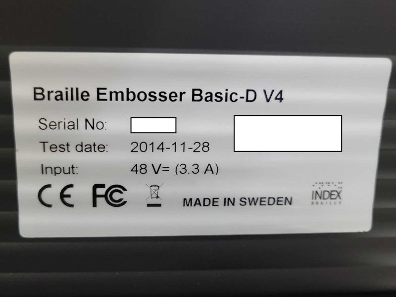 Index Braille Printer/Embosser Basic-D V4, READ Q_