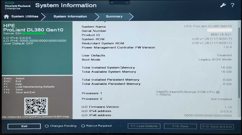 HP DL380 Gen10 2U 8x 2.5", Xeon Bronze 3106 1.70GHz, 16GB DDR4, P408i-a