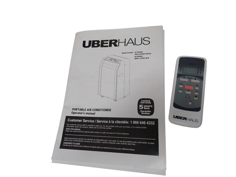 UberHaus Portable Air Conditioner Model: 87795002 =
