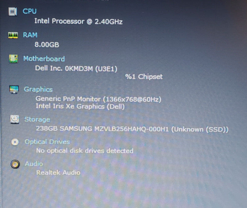 Dell Latitude 3420 | Core i5-1135G7 @ 2.40GHz | 8GB RAM | 256GB SSD | *READ*  Lap200