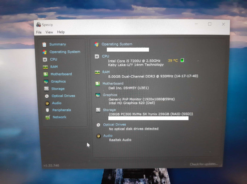 Dell XPS P54G, i5 7200U, 8GB RAM, 256 SSD | READ DESC  Lap200