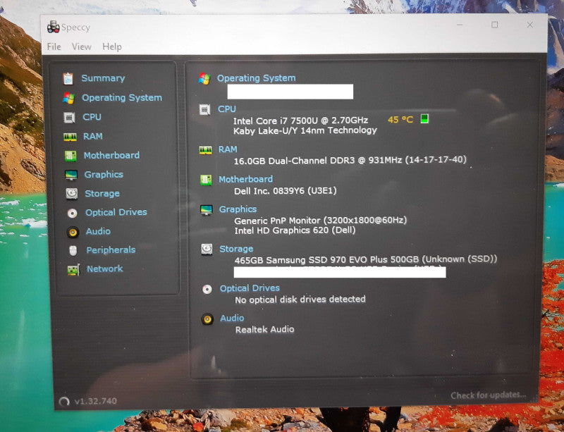 Dell XPS 13 P54G, Intel i7 7500U, 16GB RAM, 512GB SSD, Touch, QHD+ | READ  Lap200