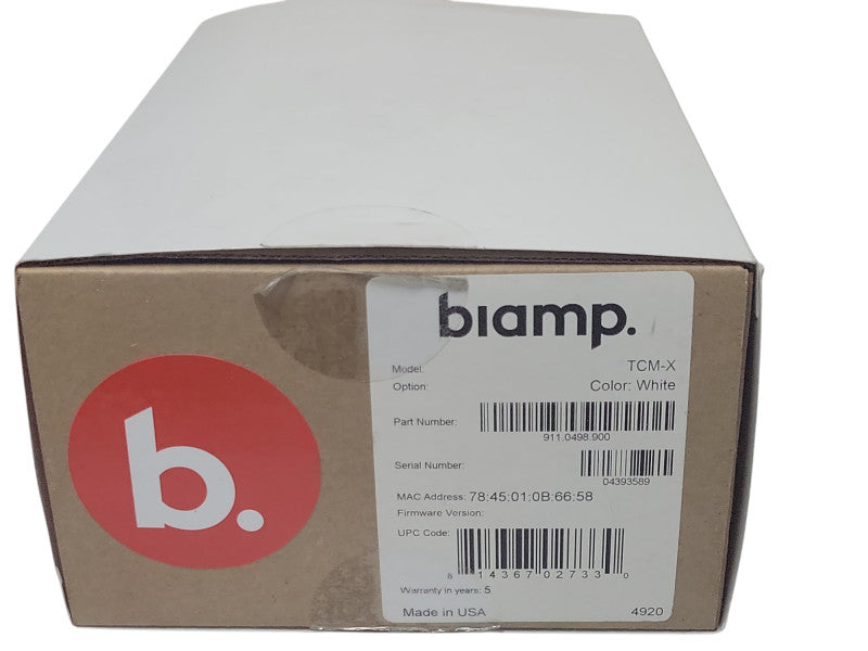 Open-Box beamtracking microphone BIAMP Parle TCM-X WHITE _