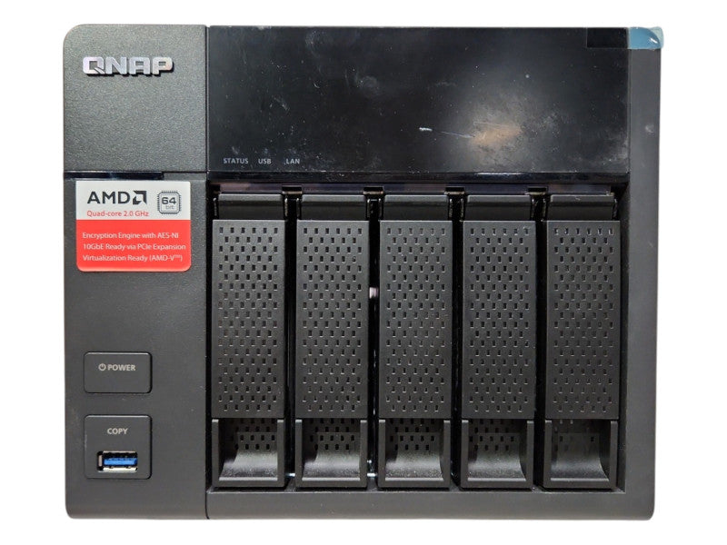 QNAP TS-563 5-Bay NAS, AMD GX-420MC, 2GB RAM, 5x 3TB HDDs