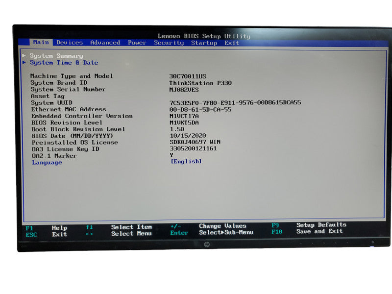 Lenovo ThinkStation P330 SFF i7-8700 3.2GHz 16GB DDR4 NO HDD
