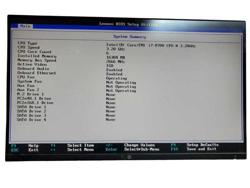 Lenovo ThinkStation P330 SFF i7-8700 3.2GHz 16GB DDR4 NO HDD