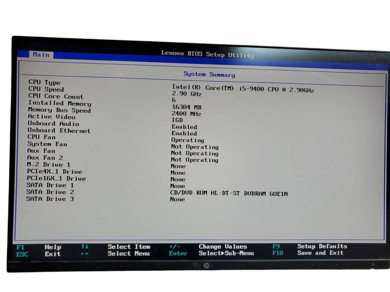 Lenovo ThinkCentre M720s SFF - Intel Core i5-9400 16GB RAM - NO HDD