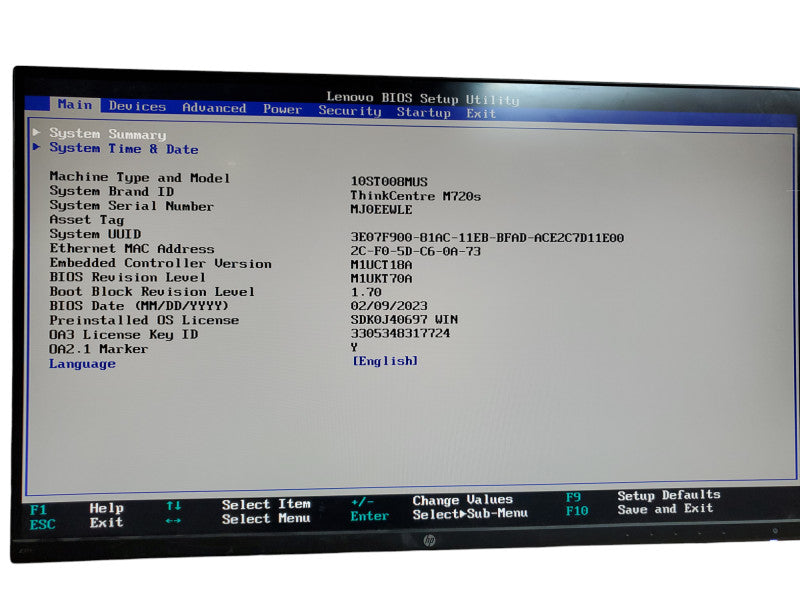 Lenovo ThinkCentre M720s SFF - Intel Core i5-9400 16GB RAM - NO HDD