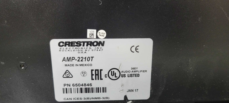 Crestron AMP-2210T Commercial Power Amplifier 6504846, READ _