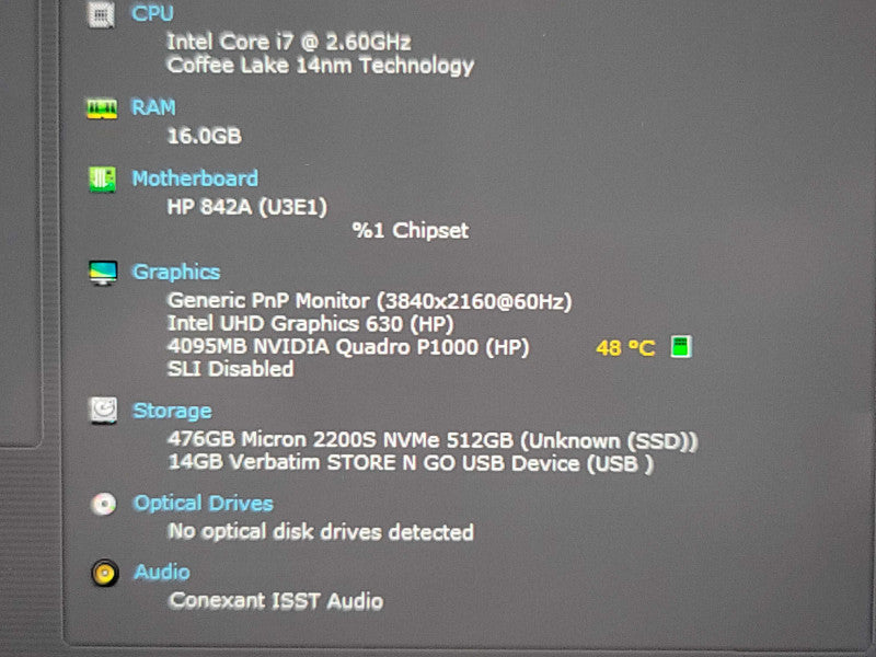 HP ZBook 15 G5| i7-8850H| 16GB DDR4| Quadro P1000| 512GB SSD  *NO AC ADAPTER* β Lap200