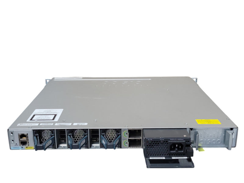 Cisco WS-C3850-48F-S 48-Port Gigabit PoE+ Switch, 1x 1100W PSU C3850-NM-2-10G _