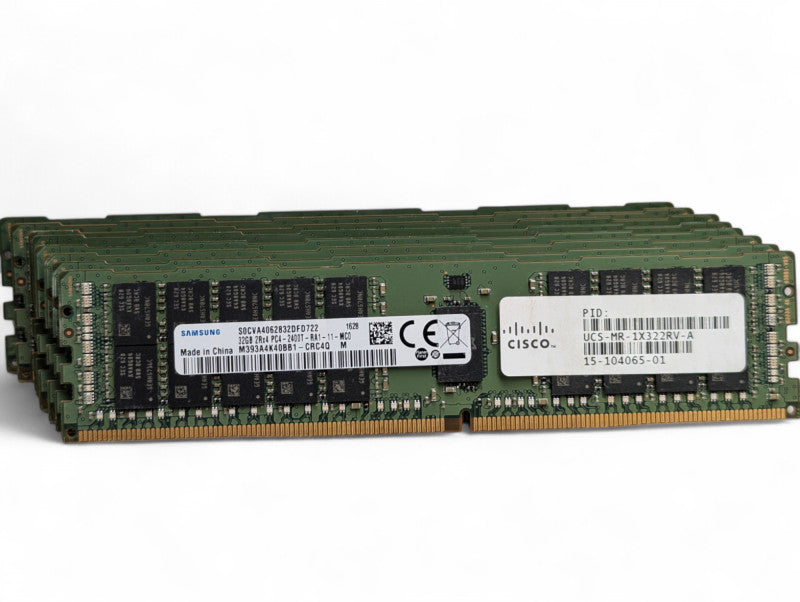 Kit 256GB DDR4 Server Memory 8x Samsung 32GB 2Rx4 PC4-2400T-RA1-11-MC0 -
