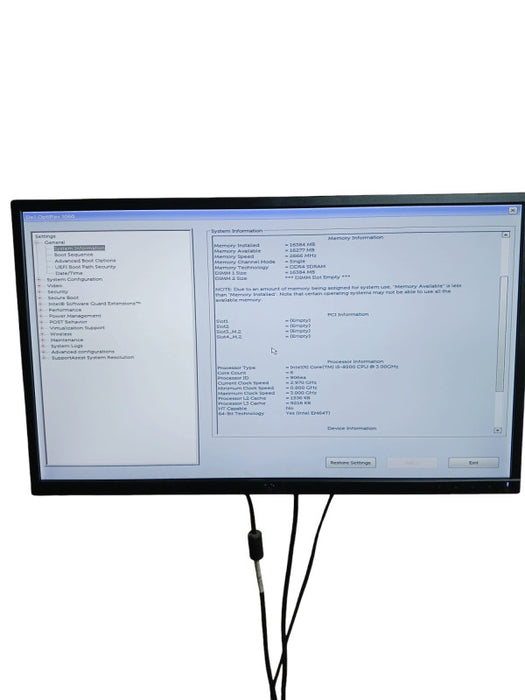 Dell Optiplex 3060 Intel i5-8500 @ 3.0Ghz 16GB DDR4  Q