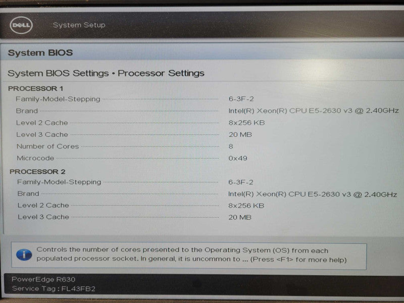 DELL PowerEdge R630 Intel Xeon E5-2630 v3 @ 2.40Ghz 128GB RAM H730P mini 2.5" !