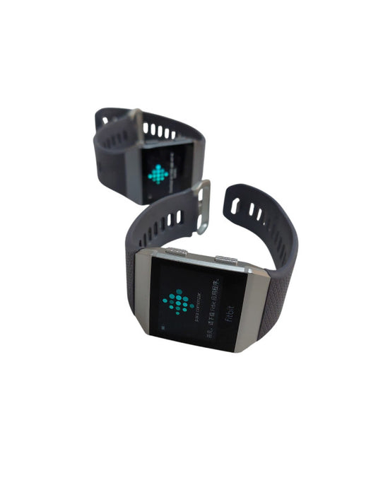 Bundle of 2 Fit Bit S/P 1-Grey & Silver,L/G 1- Charcoal Grey & Grey w Charger =