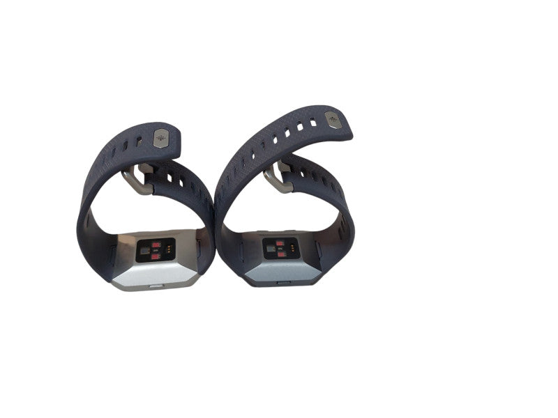 Bundle of 2 Fit Bit S/P 1-Grey & Silver,L/G 1- Charcoal Grey & Grey w Charger =