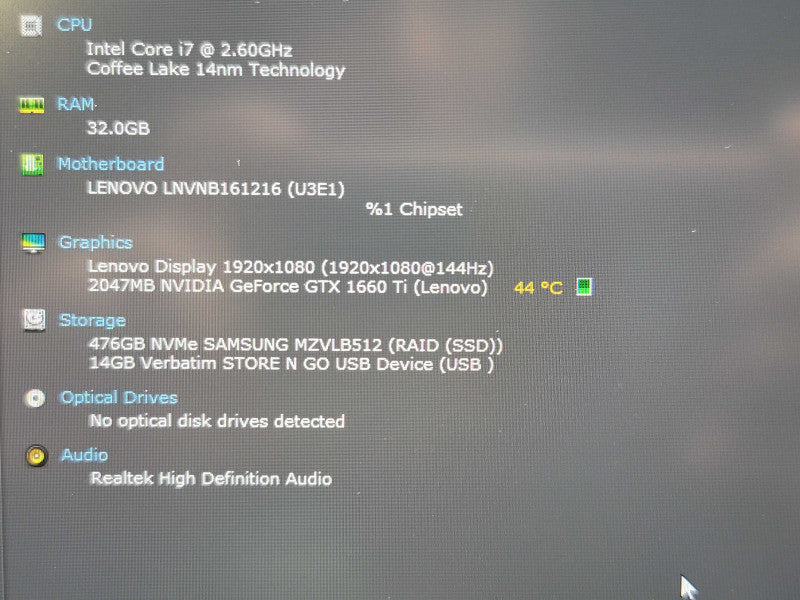Lenovo Legion Y740-17IRH| i7-9750H| 32GB DDR4| GTX 1660 Ti| 512GB SSD READ  β Lap200