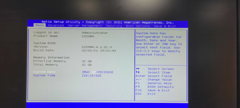 Cisco USC C220 M4 1U server, 1x Xeon E5-2620 v3 2.40Ghz 32GB DDR4 2x PSU 2.5" _