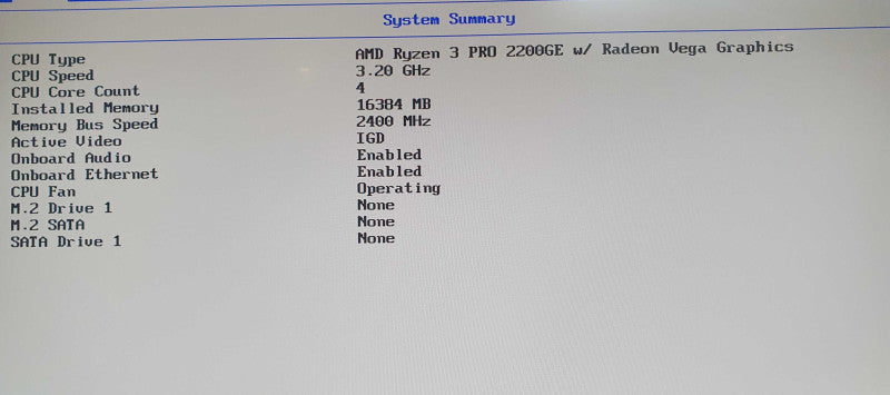 Lenovo ThinkCentre M715q Ryzen 3 Pro 2200GE 16GB DDR4 Q