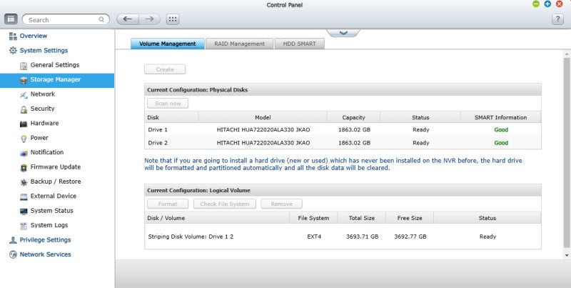 QNAP VS-2004 Pro VioStor 2-Bays Network Video Recorder w/ 2x 2TB HDDs
