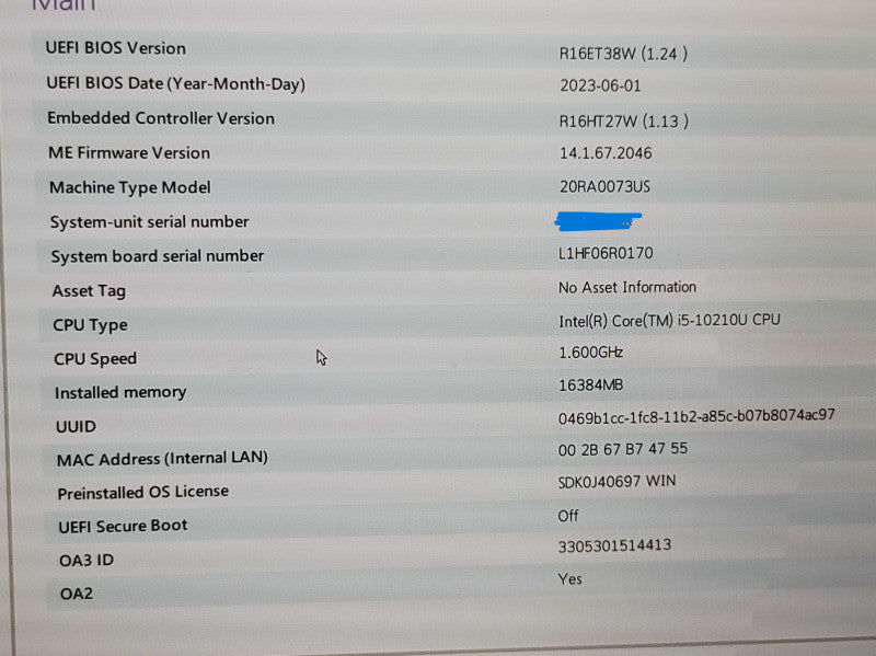 Lenovo ThinkPad E14| i5-10210U| 16GB DDR4| NO SSD READ  β BudLap