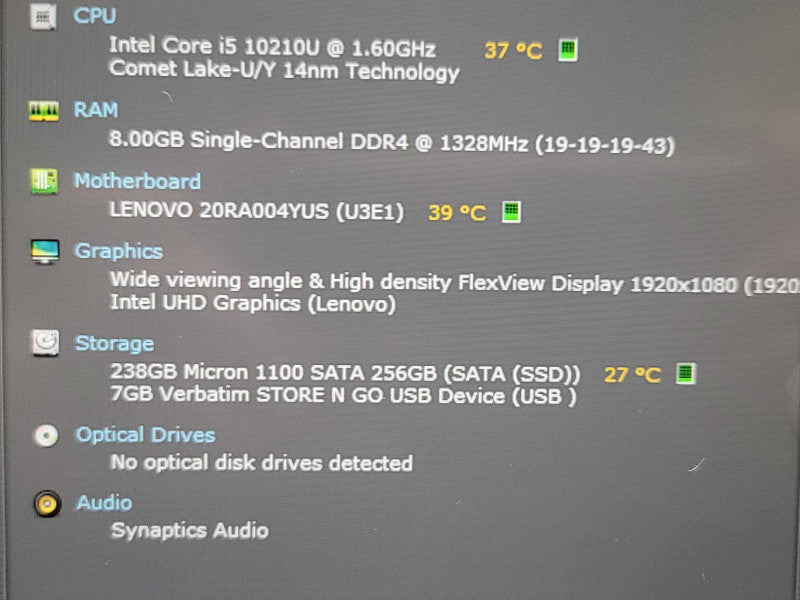 Lenovo ThinkPad E14| i5-10210U| 8GB DDR4| 256GB SSD  β Lap200