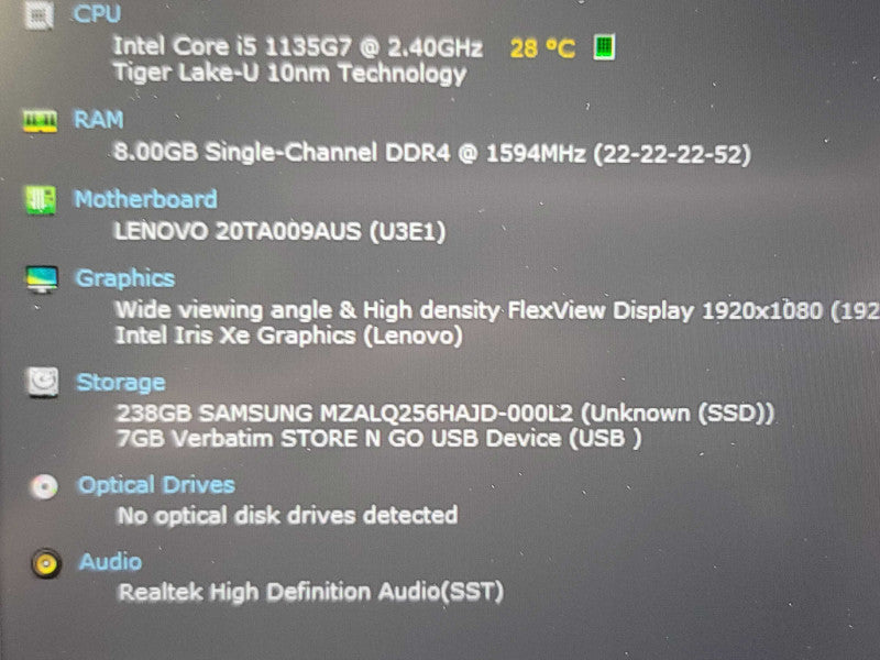 Lenovo ThinkPad E14 Gen 2| i5-1135G7| 8G BDDR4| 256GB SSD READ β Lap200