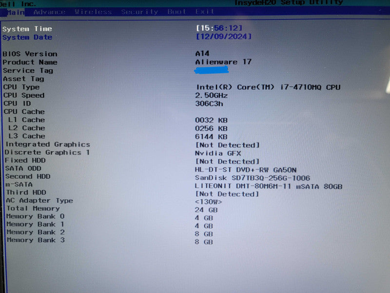Alienware 17 R4| i7-4710MQ| 24GB DDR3| GTX 770M| 256GB SSD | BAD BATTERY  β BudLap