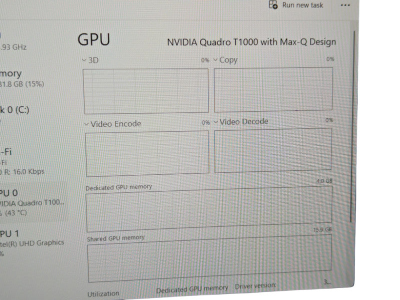 HP ZBook Fury 15 G7 Intel Core i7-10750H @ 2.60Ghz NVIDIA Quadro T1000 4GB - Lap200
