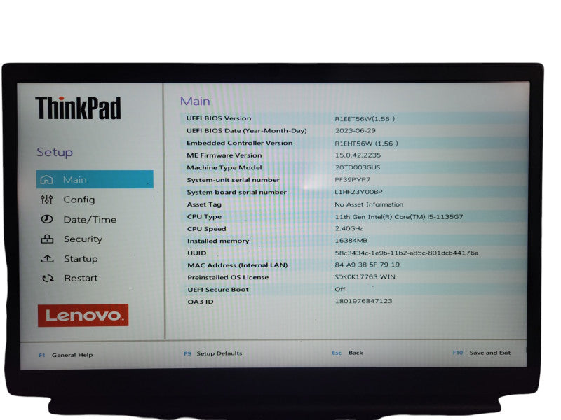 Lenovo ThinkPad E15 G2 14" i5-1135G7 2.4Gh 16GB DDR4 512GB SSD ! Lap200