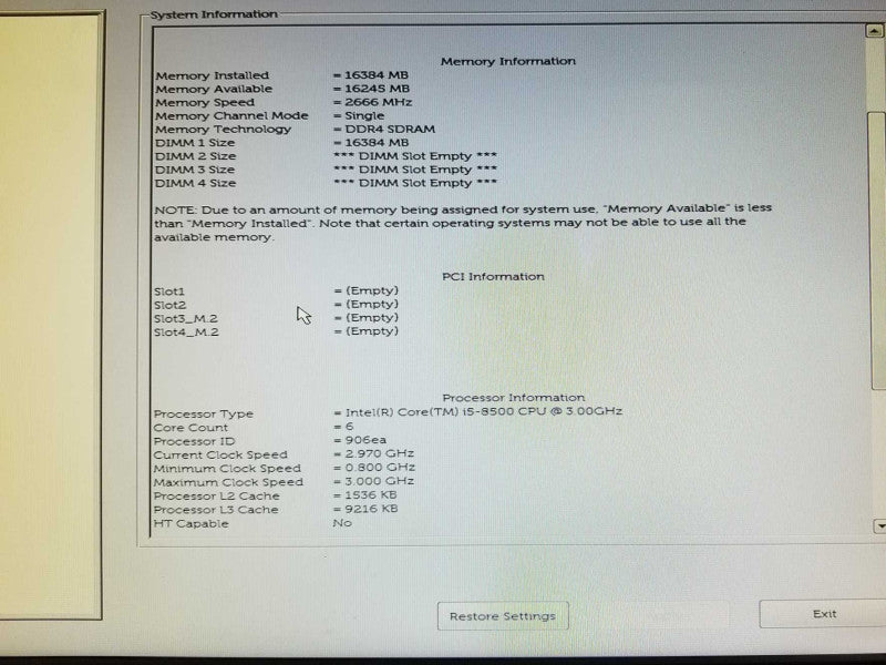 Dell OptiPlex 5060 SFF i5-8500@3.0GHz 16GB RAM NO-HDD/SSD Q