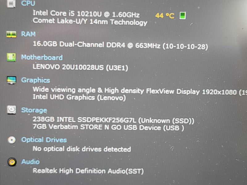 Lenovo ThinkPad L14| i5-10210U| 16GB DDR4| 256GB SSD  β Lap200