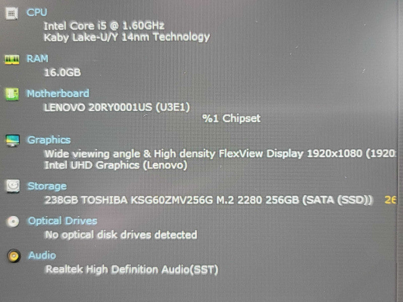 Lenovo ThinkPad T490| i5-10210U| 16GB DDR4| 256GB SSD | READ  β Lap200