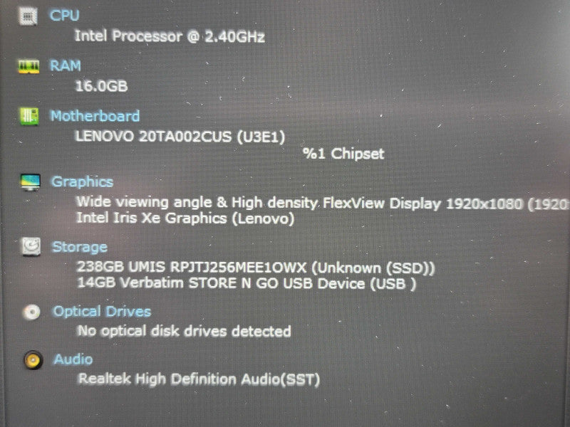 Lenovo ThinkPad E14 Gen2| i5-1135G7| 16GB DDR4| 256GB SSD  β Lap200