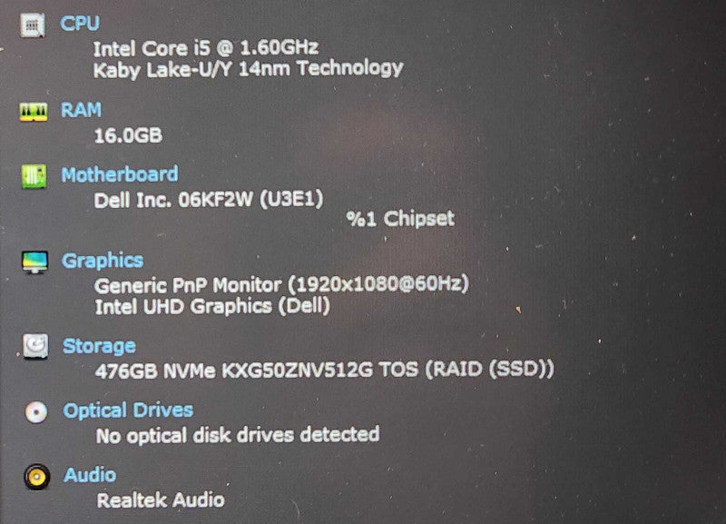 Dell Latitude 5410, Intel i5-10210U 1.60GHz, 16GB DDR4, 512GB NVMe, READ  Lap200