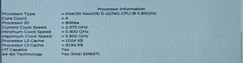 Intel Xeon E-2174G SR3WN 3.80-4.70GHz 4-Cores 8-Threads LGA-1151 CPU