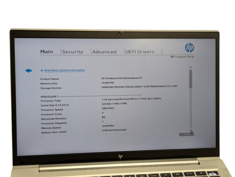 HP EliteBook 840 G8 Intel Core i5-1135G7 16GB RAM 512GB NVMe Please READ  - Lap200