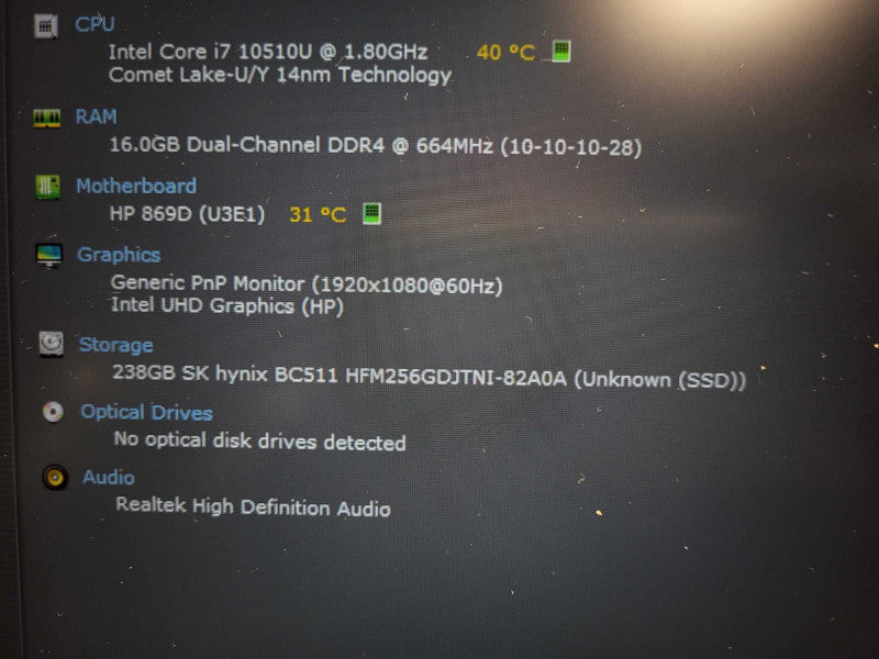 HP ProBook 440 G7| i7-10510U| 16GB DDR4| 256GB SSD $ Lap200