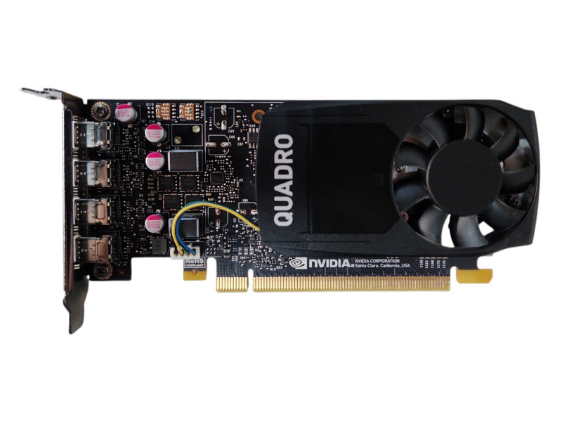 NVIDIA Quadro P1000, 4GB GDDR5 Low Profile Graphics Card, 4x MiniDP