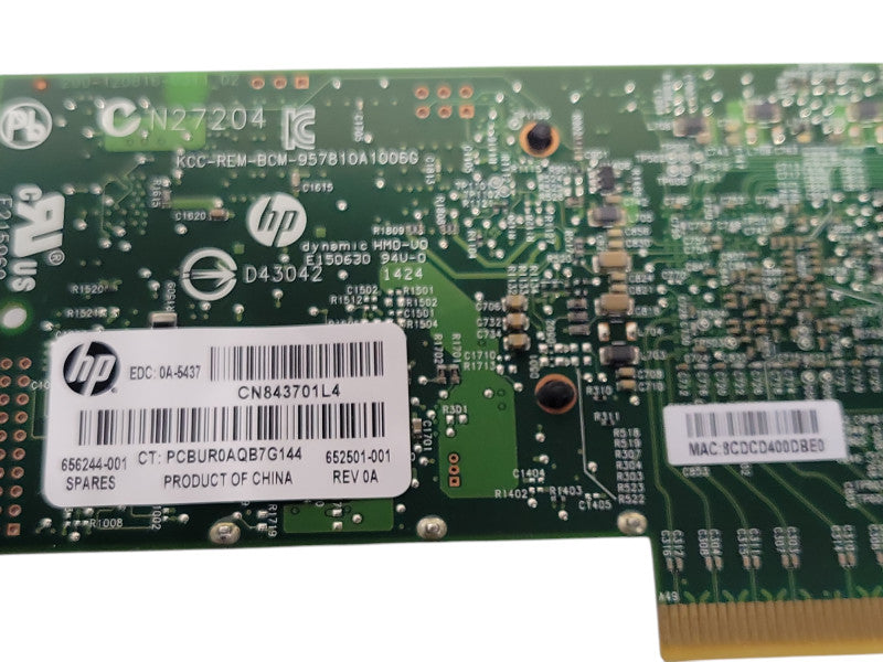 HP 656244-001 10GB ethernet adapter full height bracket _