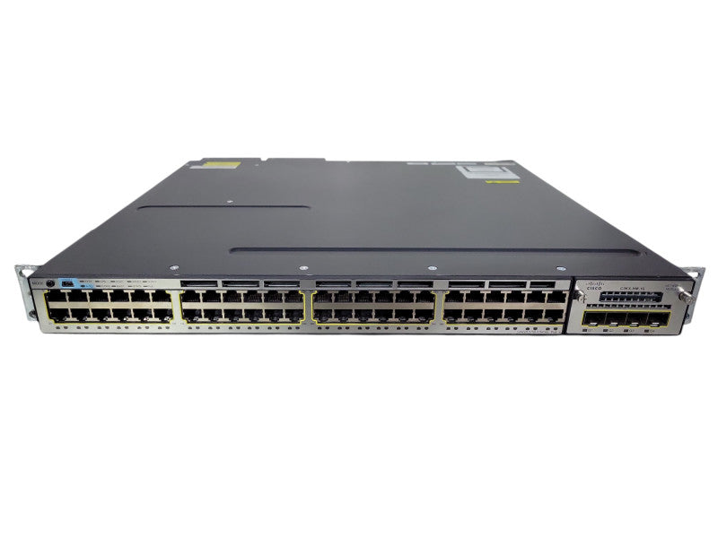Cisco WS-C3750X-48PF-S V04 | 48-Port Gigabit PoE+ Switch w/ C3KX-NM-1G !