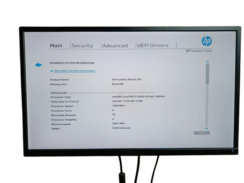 HP ProDesk 400 G5 SFF Intel i5-8500 3.0GHz 8GB DDR4 Q